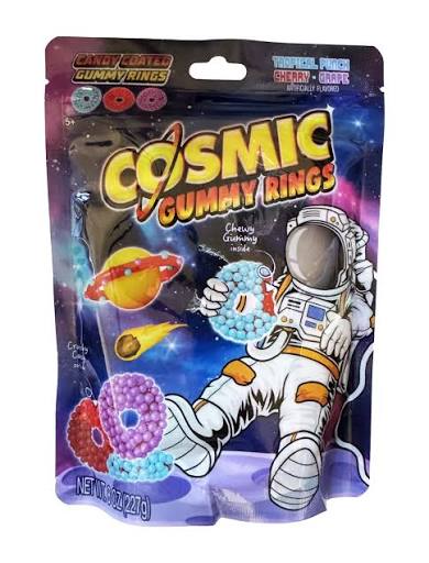 Cosmic Candy-Coated Gummy Rings Gusset Bag 8oz Blackcat