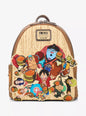 Loungefly One Piece Group Portrait Wood Grain Mini Backpack HT/BL