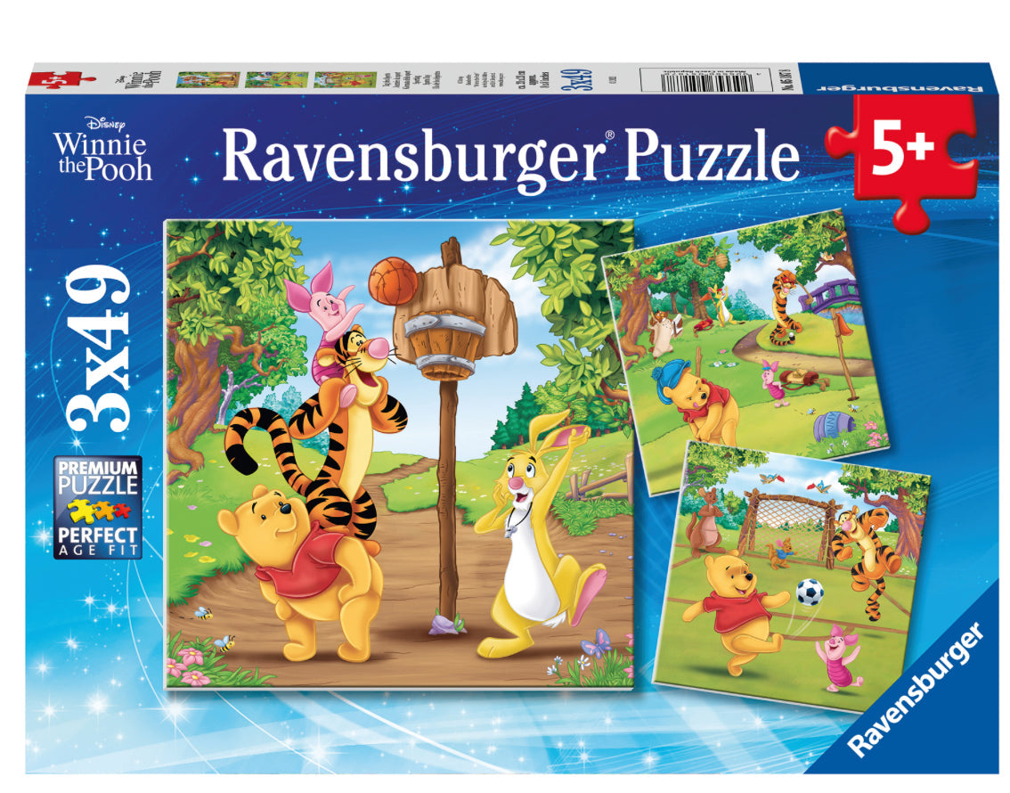 Pooh Sports Day 3 x 49 pc Puzzle Ravensburger