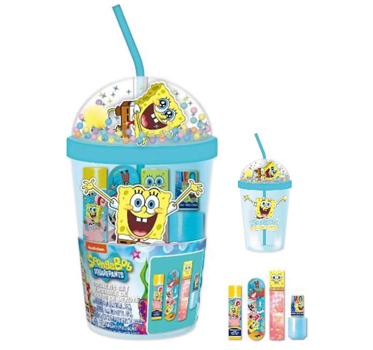 SPONGEBOB COSMETIC TUMBLER WITH RUBBER Danawares
