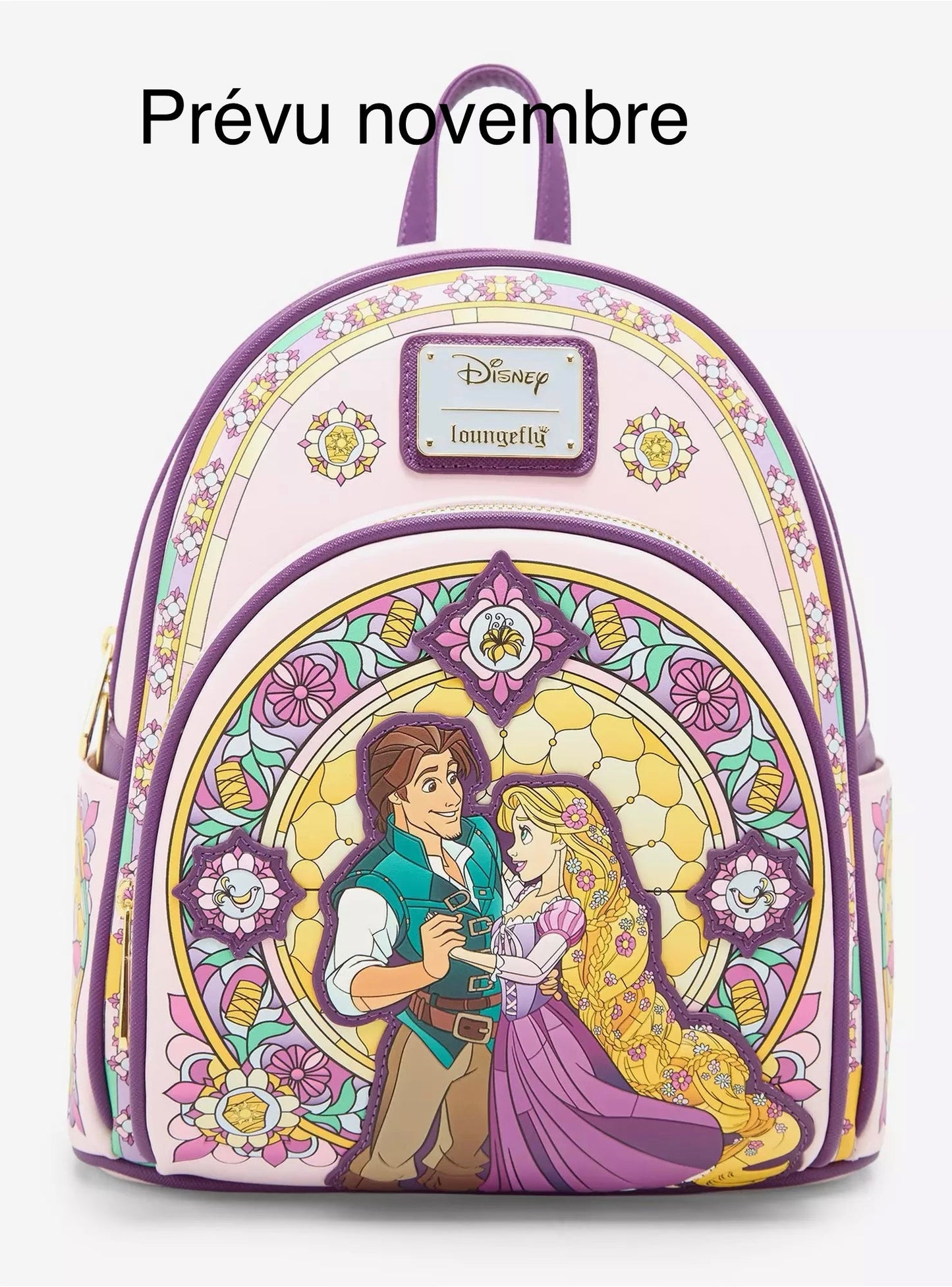 Loungefly Disney Tangled Stained Glass Rapunzel and Flynn Mini Backpack HT/BL
