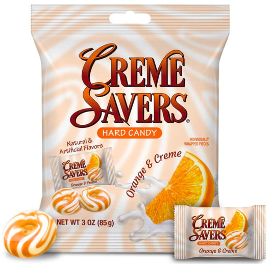 CREME SAVERS - ORANGE & CREME PEG BAG 3OZ (85G Confiserie et cie