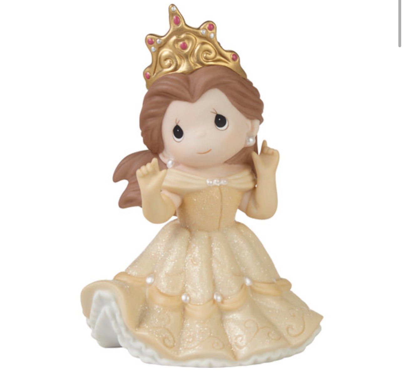 Disney Belle In Ball Gown And Tiara Figurine