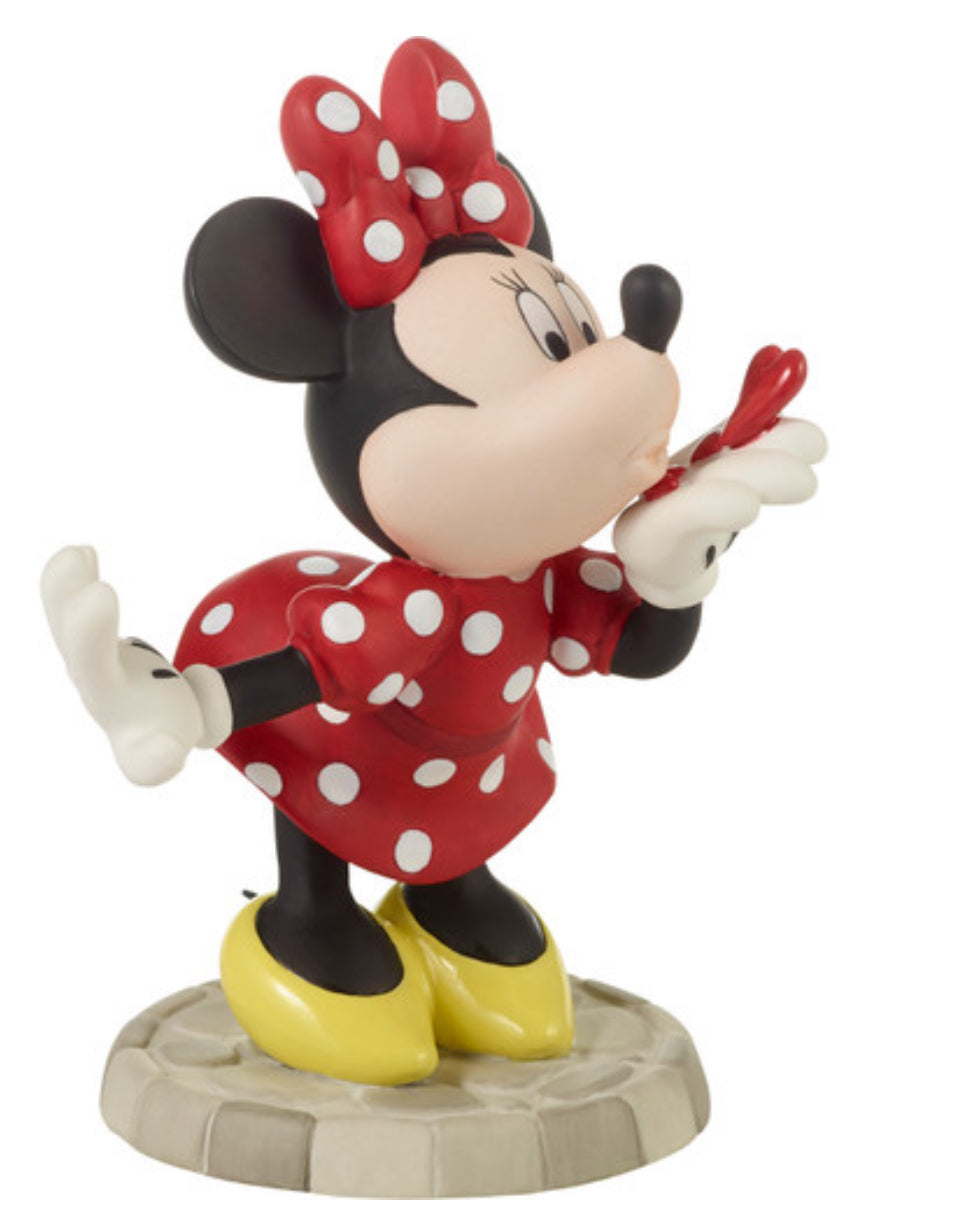 Disney Minnie Mouse Blowing Kiss in Red
Dress Figurine