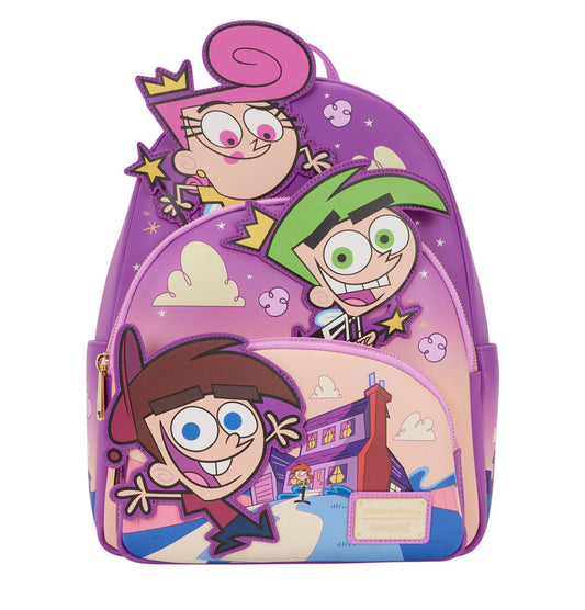 Loungefly The Fairly OddParents Exclusive Triple Pocket Glow Midi Backpack HT/BL