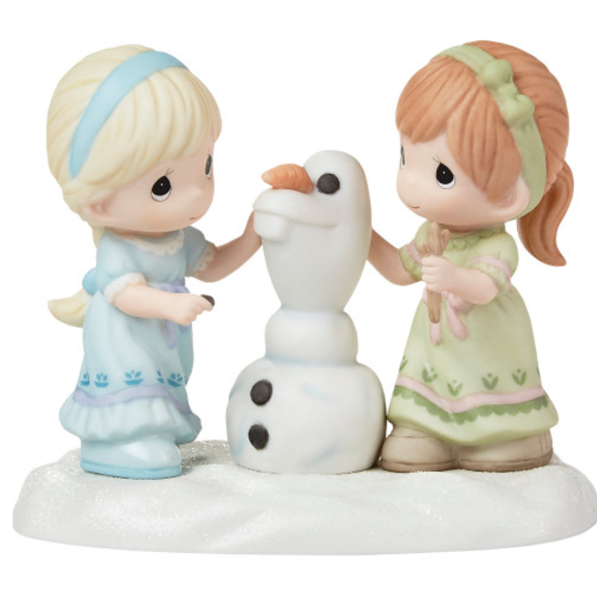 Disney Anna and Elsa Building Snowman Frozen Figurine