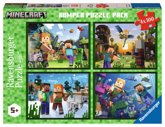 Minecraft 4x100 Pc Puzzle Ravensburger