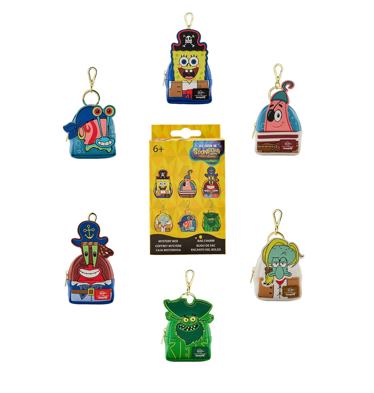 Loungefly SpongeBob SquarePants Cosplay Mystery Mini Backpack Keychain Charm HT/BL