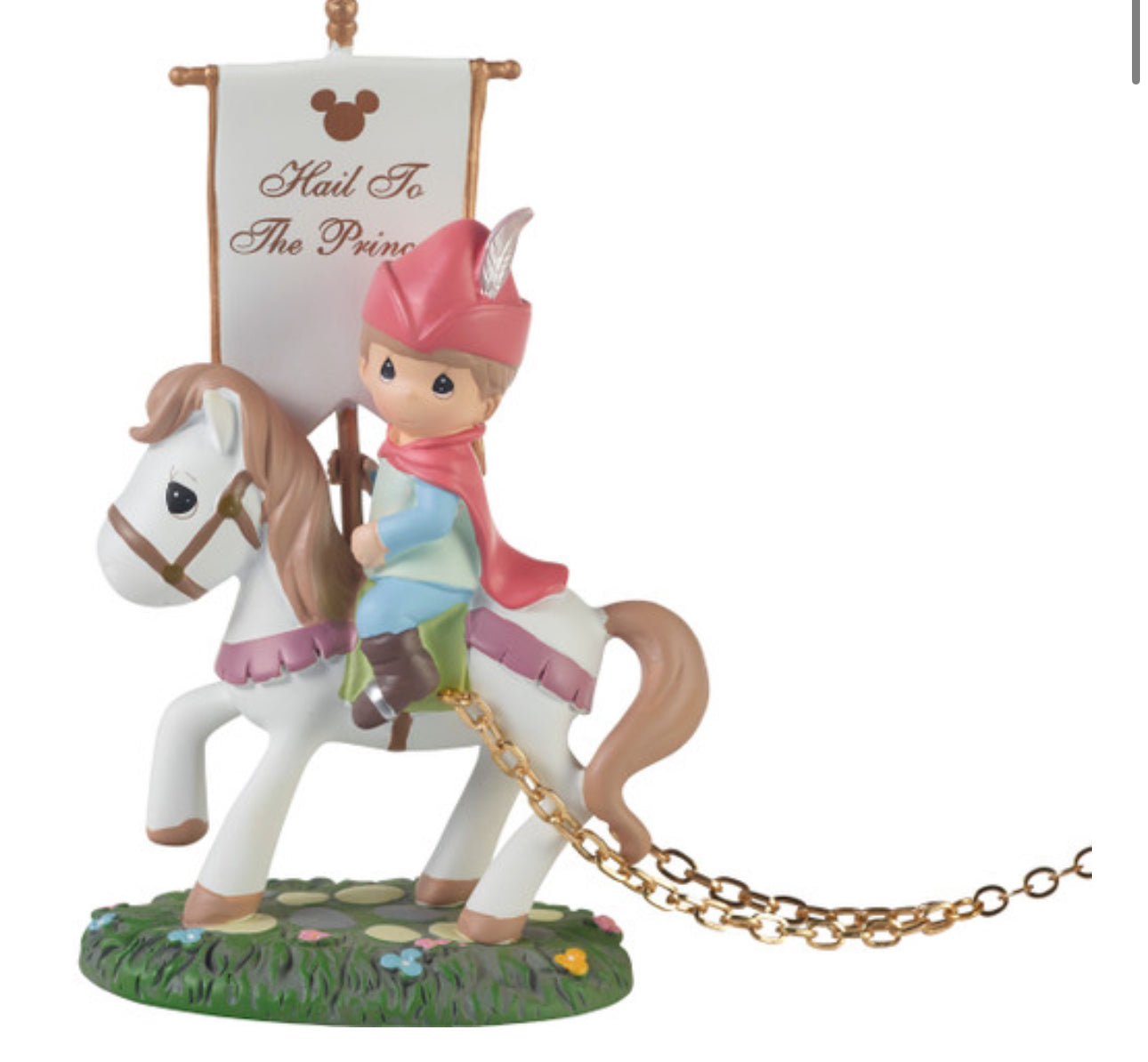 Disney Birthday Parade Prince Phillip On Horse with Banner Figurine