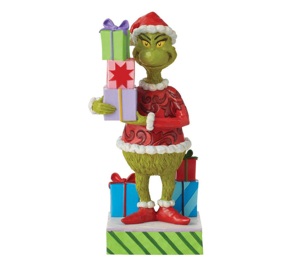 Grinch Holding Presents Enesco