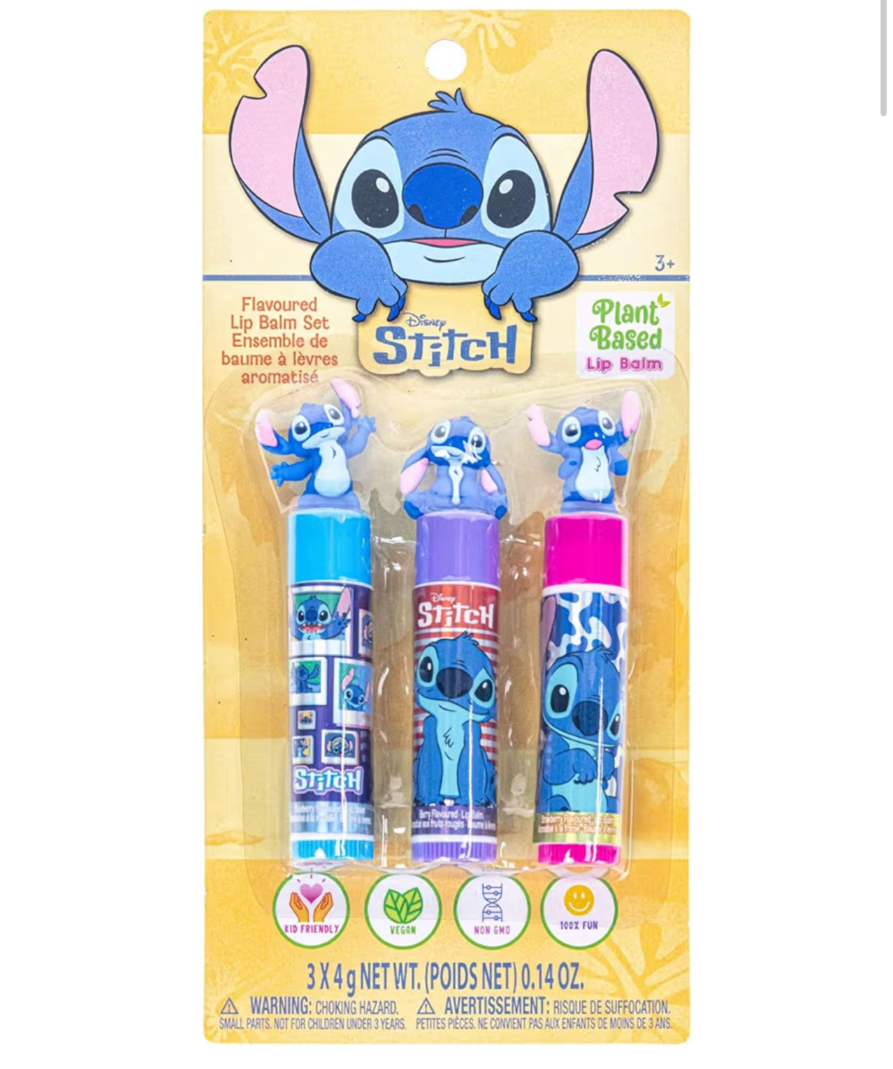 STITCH 3 PACK LIP BALM WITH CHARACTER RUB Danawares