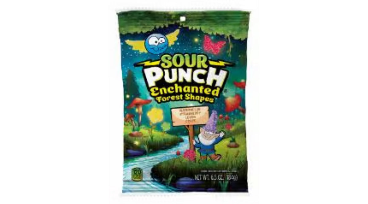 SOUR PUNCH ENCHANTED FOREST SHAPES PEG BAG - 6.5OZ(184G)