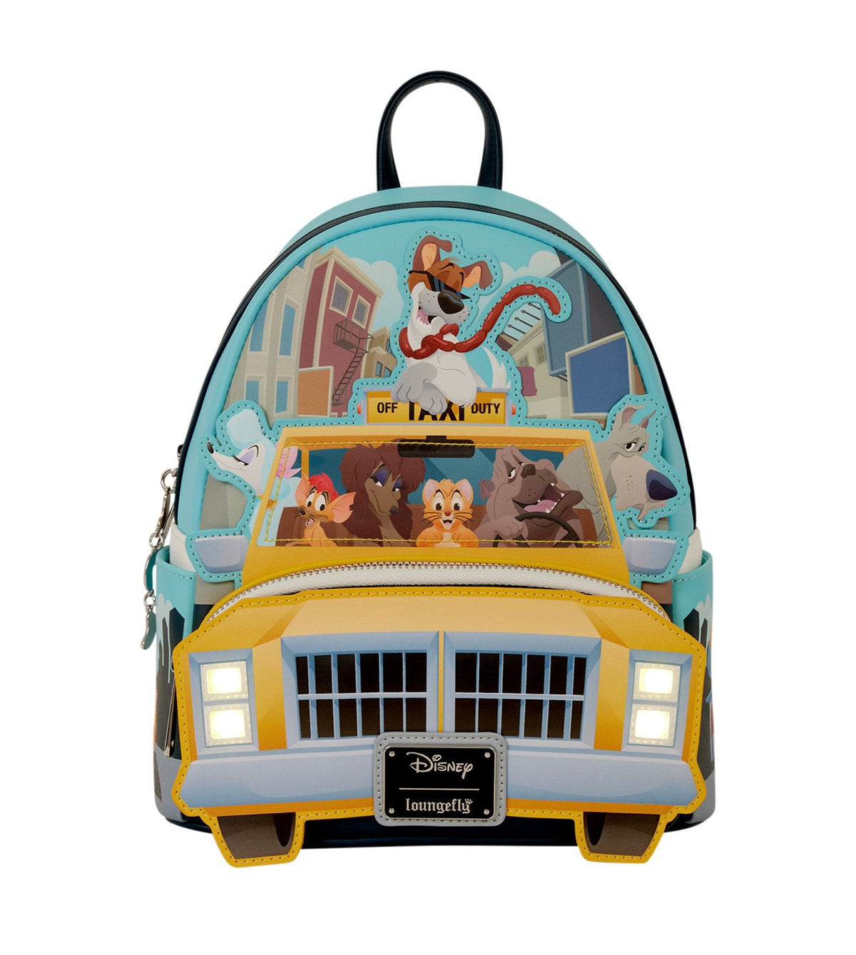 Loungefly Oliver & Company Taxi Cab Light-Up Mini Backpack HT/BL