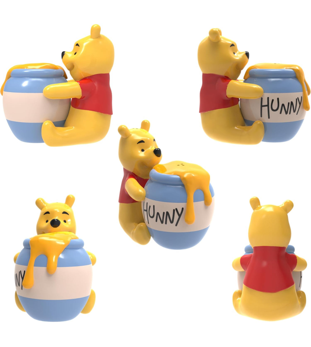 Salière et poivrière 3D en céramique Winnie l'ourson