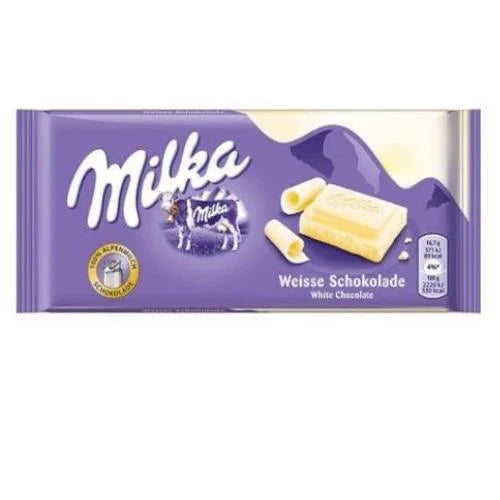 Milka White Chocolate Bar 100g