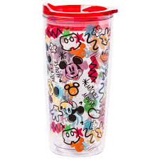 Gobelet de voyage à double paroi Mickey Tossed Pattern 20 oz Ma boutique