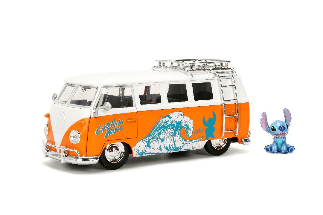 Jada 1/24 "Hollywood Rides" - Disney - 1961 VW Bus w/ Stitch HPD