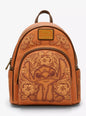 Loungefly Disney Lilo & Stitch Tonal Stitch Carving Mini Backpack HT/BL