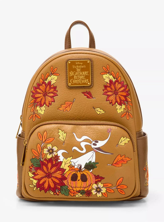 Disney The Nightmare Before Christmas Zero & Jack Skellington Fall Glow-in-the-Dark Mini Backpack HT/BL