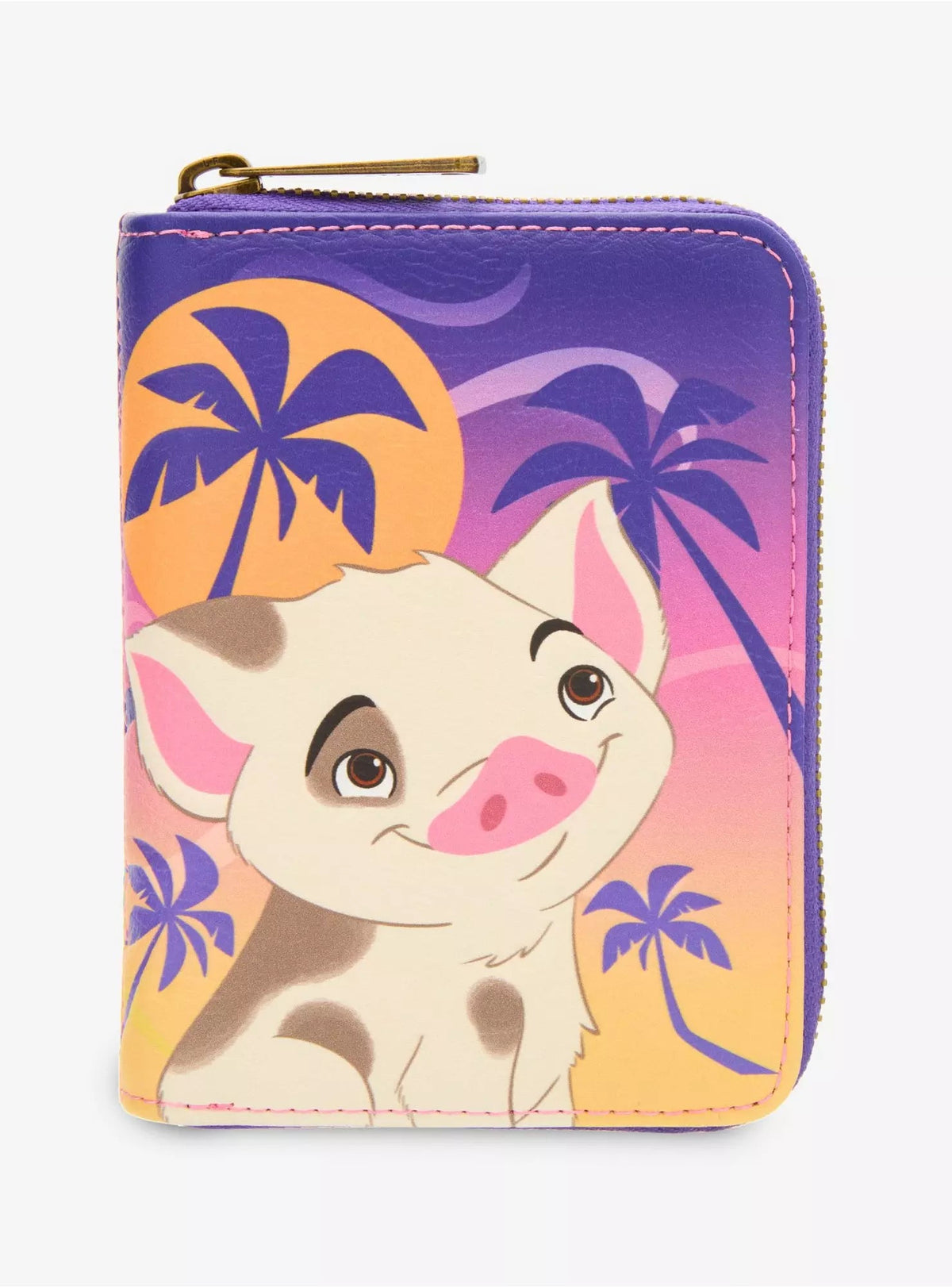 Loungefly Disney Moana Pua & Hei Hei Sunset Small Zip Wallet HT/BL