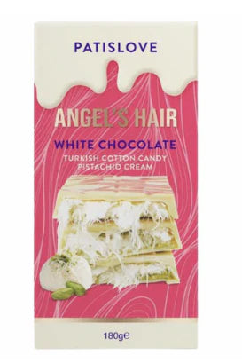 Patislove dubai pistachio x cotton candy White chocolate Exosweet
