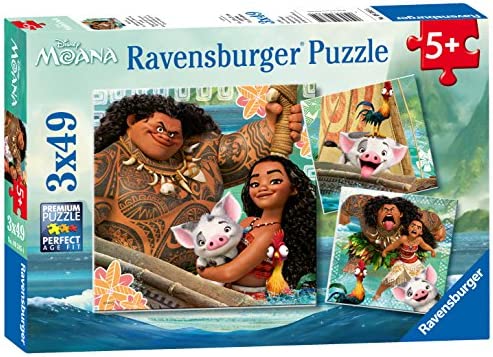 Moana: Born to Voyage 3 x 49 pc Puzzle Ravensburger