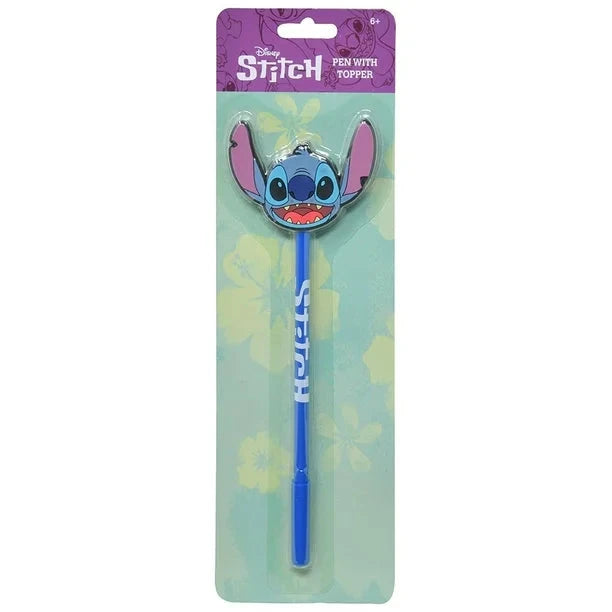 STITCH XMAS PEN WITH SHAPED TOPPER ON CARD Groupe ricochet