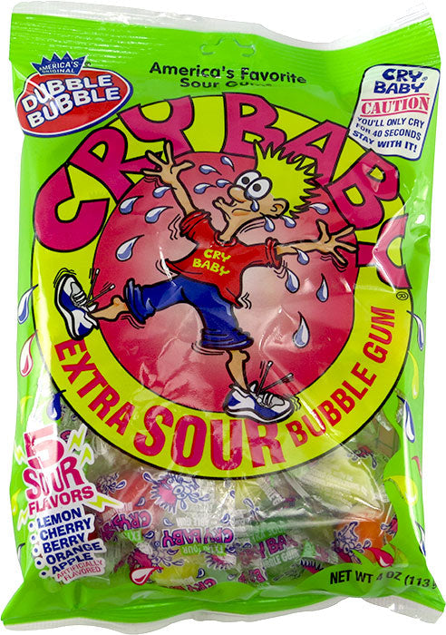 Cry Baby Sour Gumballs Peg Bag - 4oz(113g) Blackcat