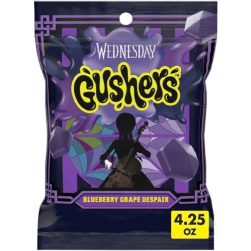 Gushers - Wednesday Addams - Blueberry Grape Fruit 4.25oz (120g) Blackcat