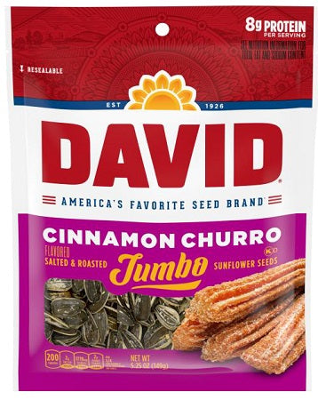 DAVID Sunflower Jumbo Seeds - Cinnamon Churro 5.25oz (149g)