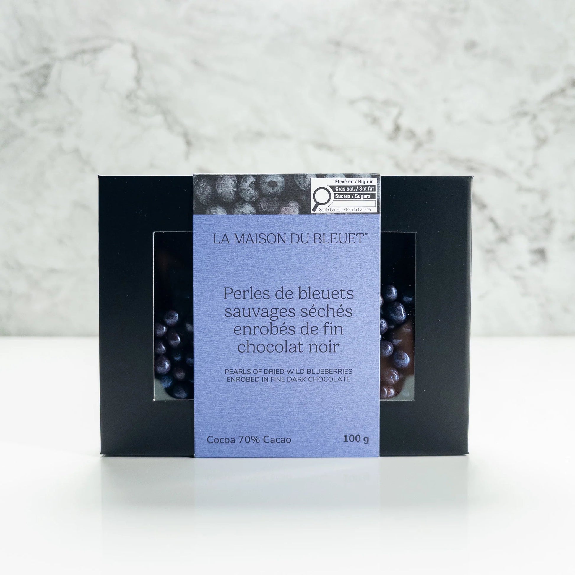 Perles Bleuets Sauvages Enrobés De Chocolat Noir 70% Maison du bleuet