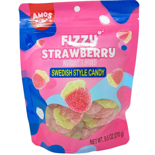 Amos Swedish Sub Bag - Fizzy Strawberry 9.5oz (269g) Blackcat