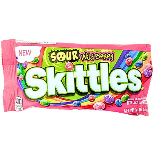 SKITTLES SOUR WILD BERRY 1.8 OZ BAG Blackcat