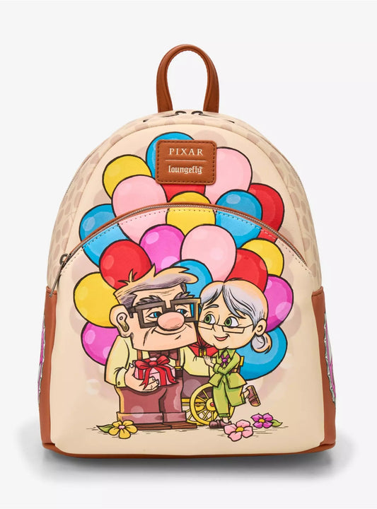 Loungefly Disney Pixar Up Carl & Ellie Balloon Cart Mini Backpack HT/BL