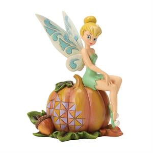 Fée clochette assise sur citrouille Enesco