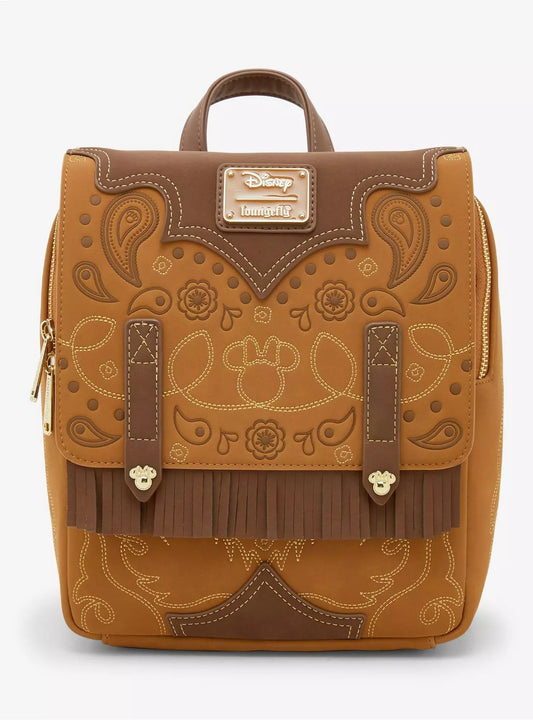 Loungefly Disney Minnie Mouse Western Patterned Mini Backpack HT/BL
