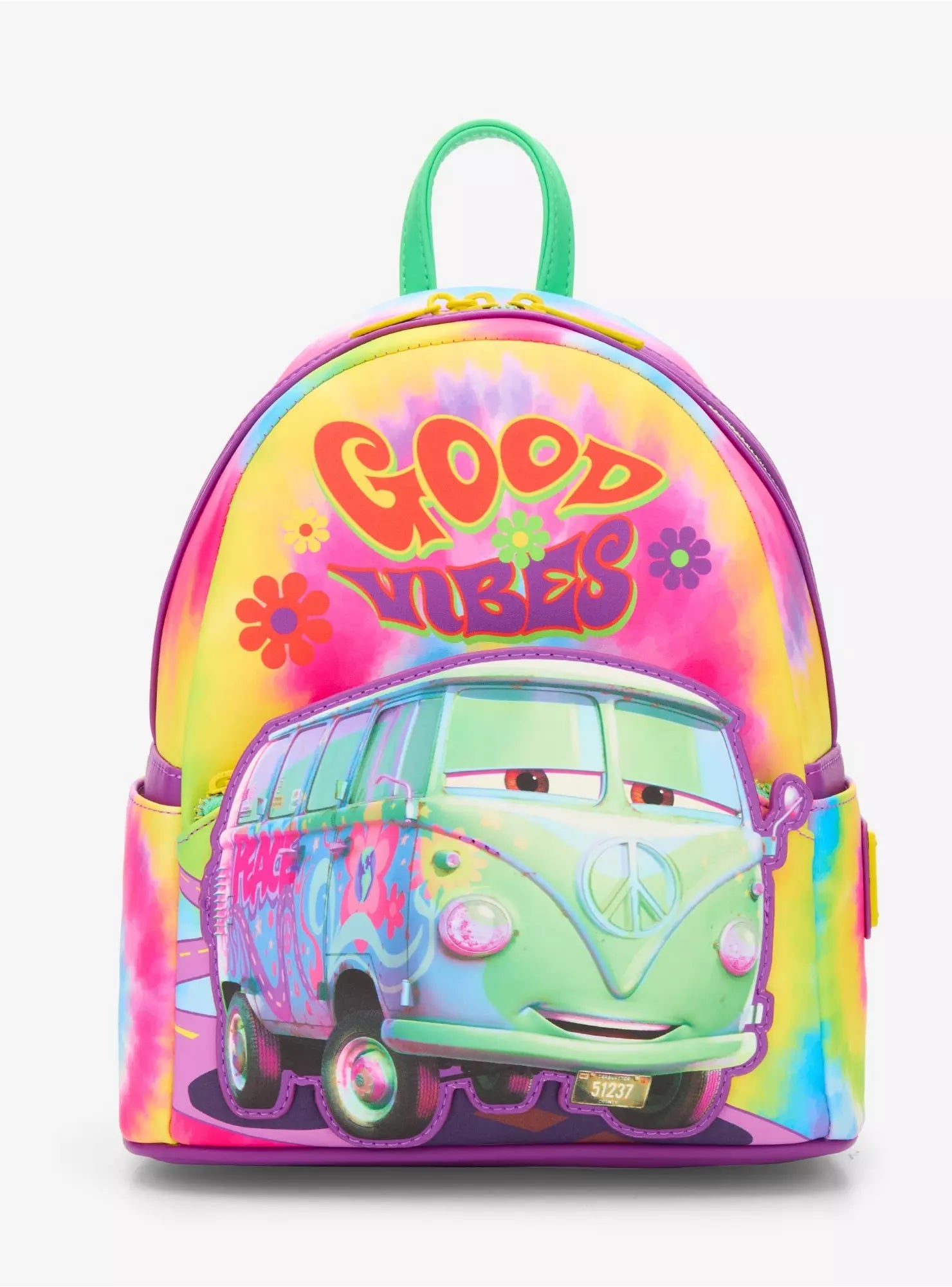Loungefly Disney Pixar Cars Fillmore Tie-Dye Min Backpack HT/BL
