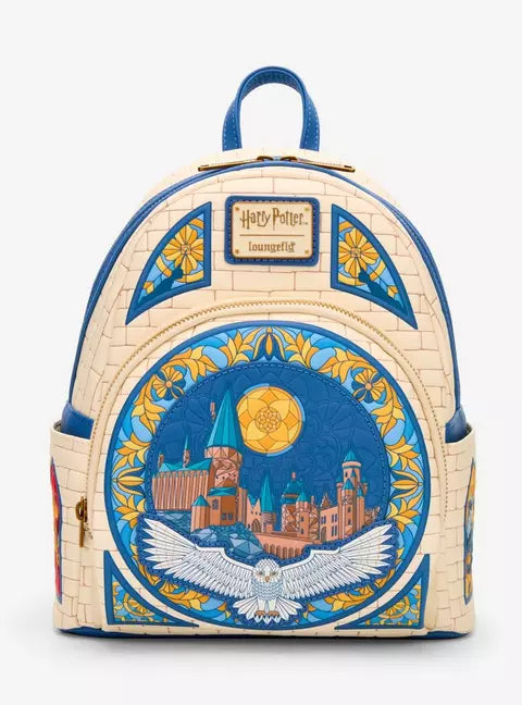 Loungefly Harry Potter Hedwig Hogwarts Stained Glass Mini Backpack HT/BL