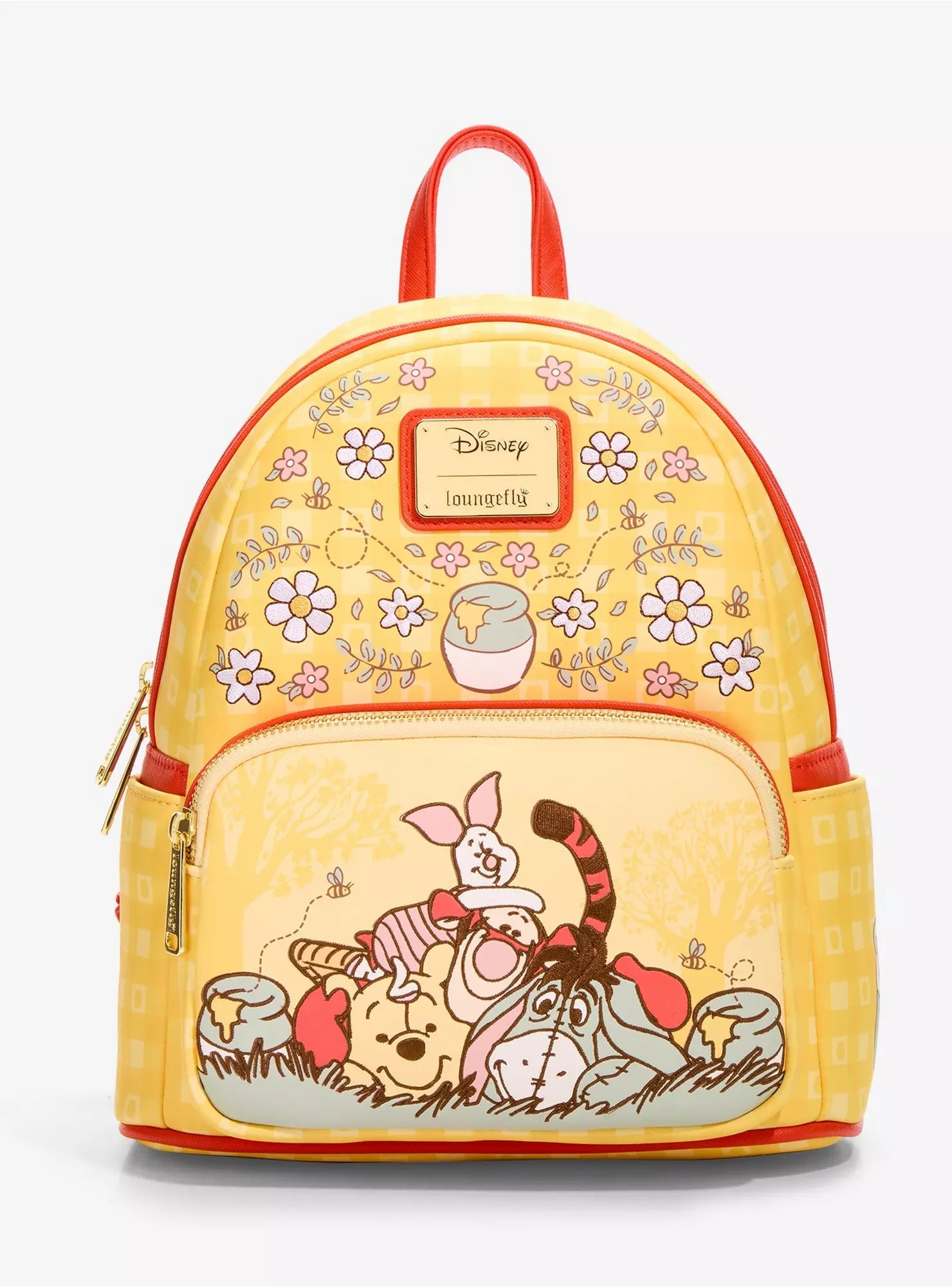 Loungefly Disney Winnie the Pooh Floral Gingham Mini Backpack HT/BL