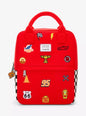 Loungefly Disney Pixar Cars Lightning McQueen Embroidered Patches Canvas Mini Backpack HT/BL
