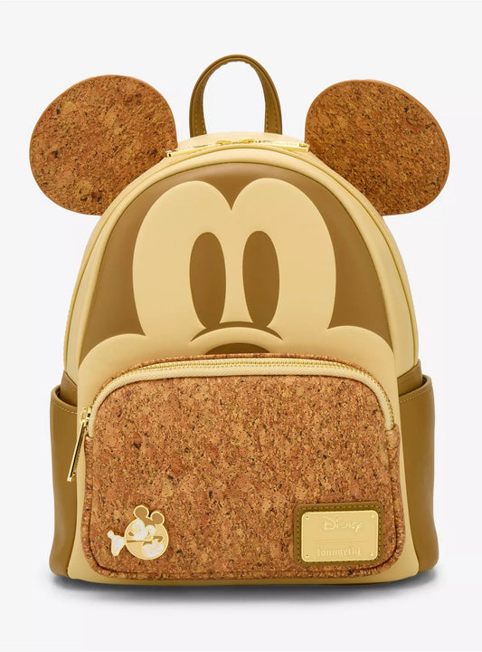 Loungefly Disney Mickey Mouse Corkboard Pin Display Ears Mini Backpack with Pin HT/BL