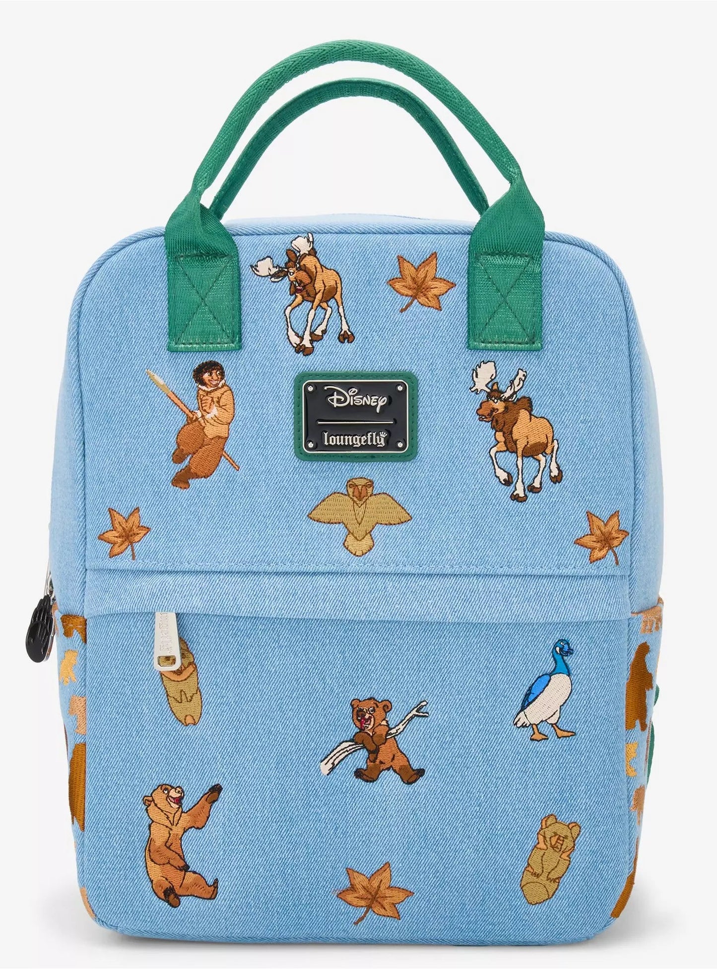 Loungefly Disney Brother Bear Embroidered Icons Denim Mini Backpack HT/BL