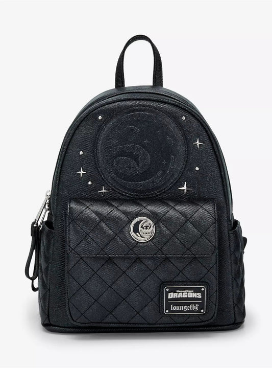 Loungefly DreamWorks How to Train Your Dragon Night Fury Quilted Mini Backpack HT/BL