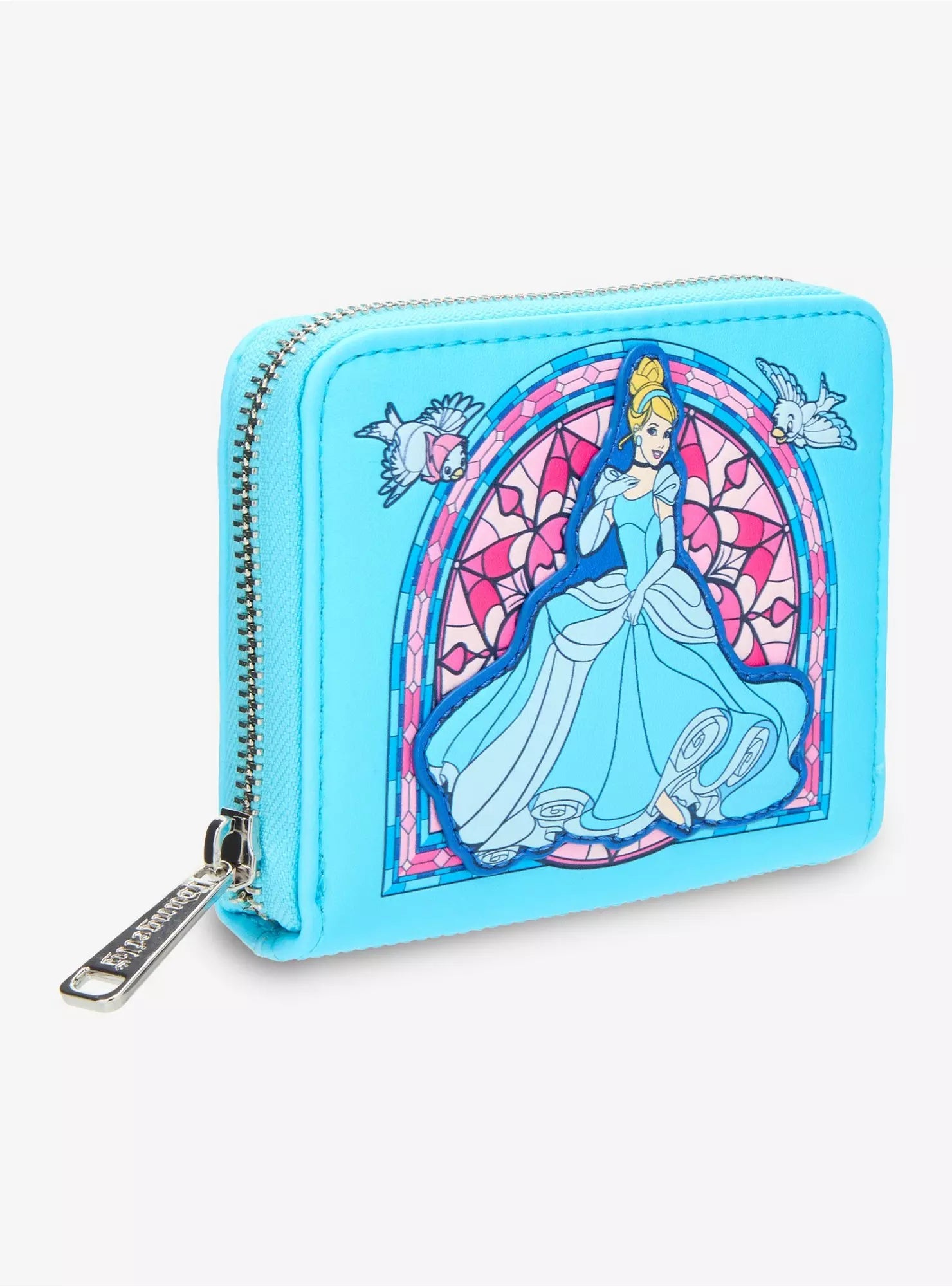 Loungefly Disney Cinderella Stained Glass Portrait Small Zip Wallet HT/BL