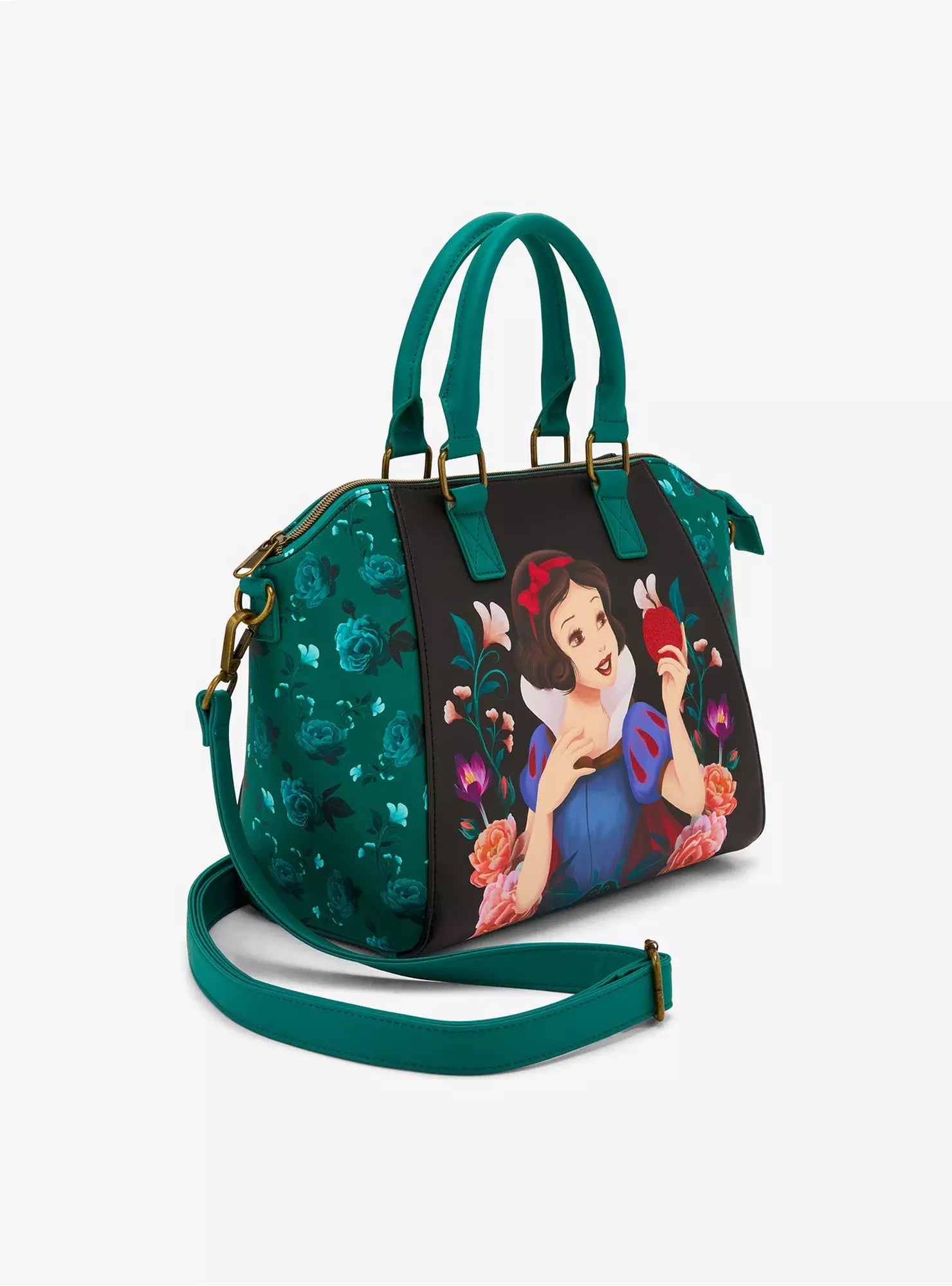 Loungefly Disney Snow White And The Seven Dwarfs Floral Satchel Bag HT/BL