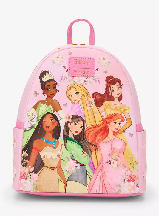 Loungefly Disney Princess Group Pink Mini Backpack HT/BL