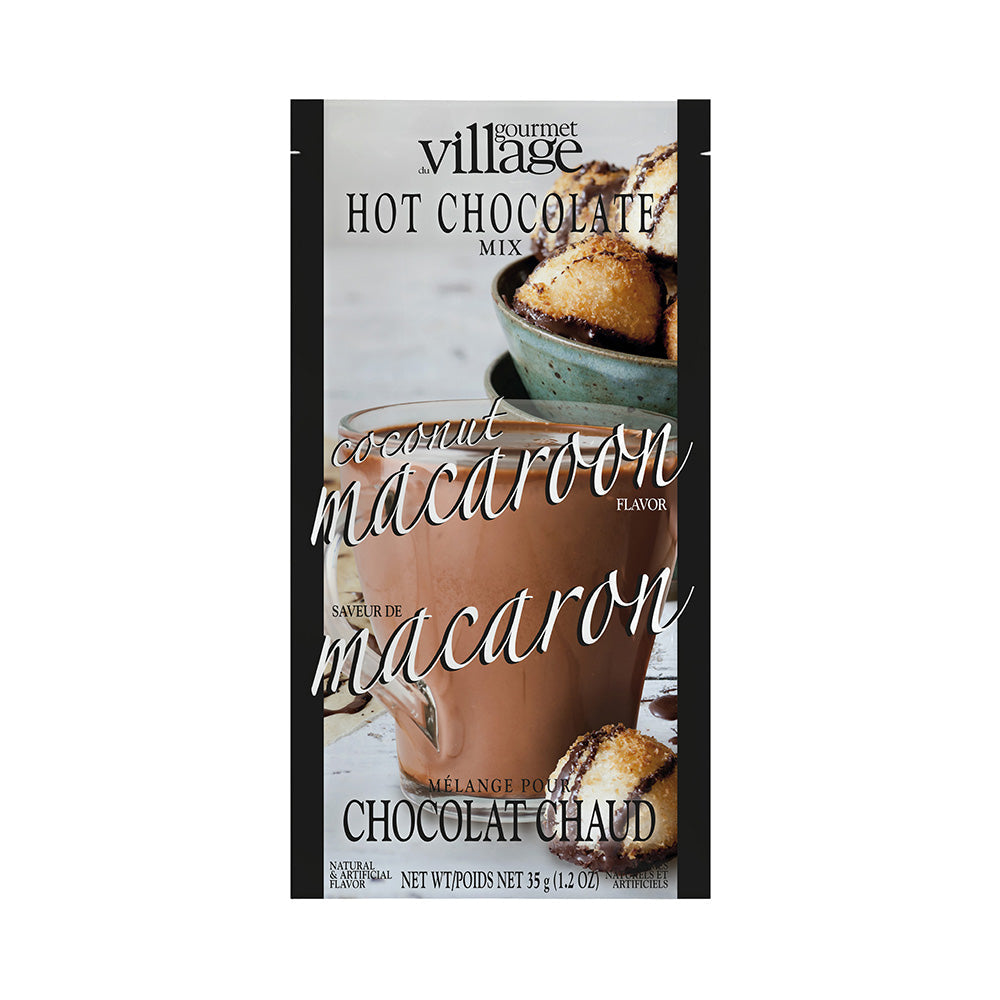 hot chocolate coconut macaroon Village gourmet