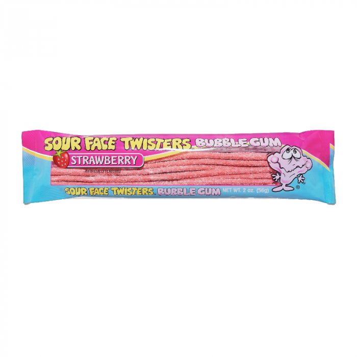 Face Twister Sour Bubblegum Strawberry Straws Ma boutique