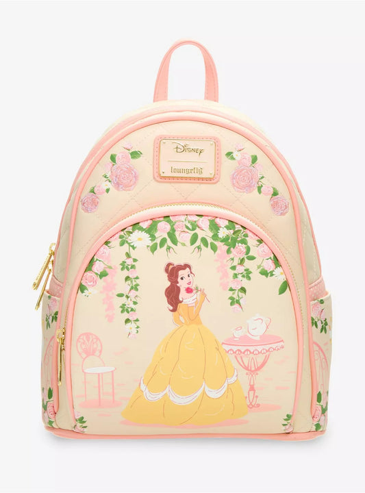 Loungefly Disney Beauty and The Beast Quilted Belle Mini Backpack HT/BL