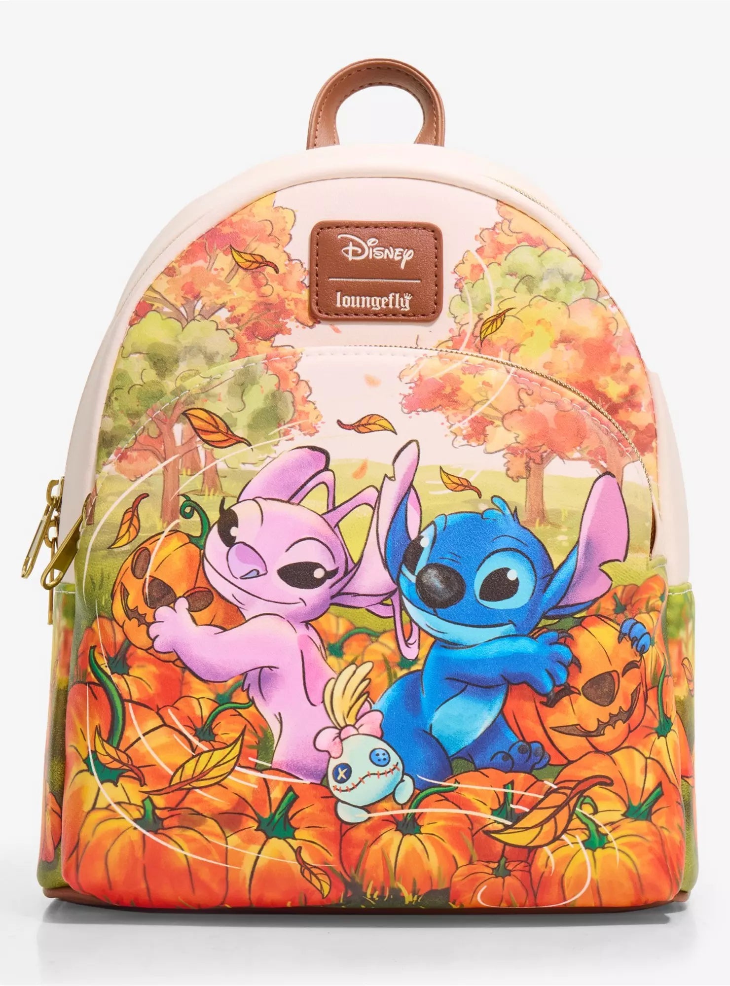 Loungefly Disney Stitch & Angel Pumpkin Patch Mini Backpack HT/BL